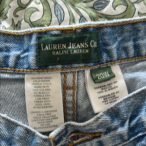 Ralph Lauren Blue Jeans with Classic Denim Wash and Yellow-Gold Stitching